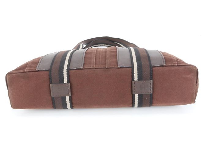 Hermès Troca Horizontal MM Leder Tote Bag Braun - Ansicht 6