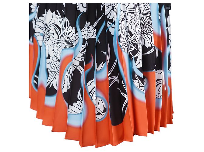 Vestido envolvente con estampado Dahlia Flame de Prada - vista 10