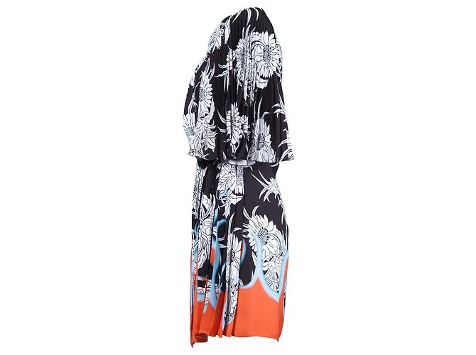 Vestido envolvente con estampado Dahlia Flame de Prada - vista 2