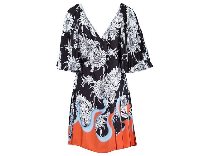 Vestido envolvente con estampado Dahlia Flame de Prada - vista 3