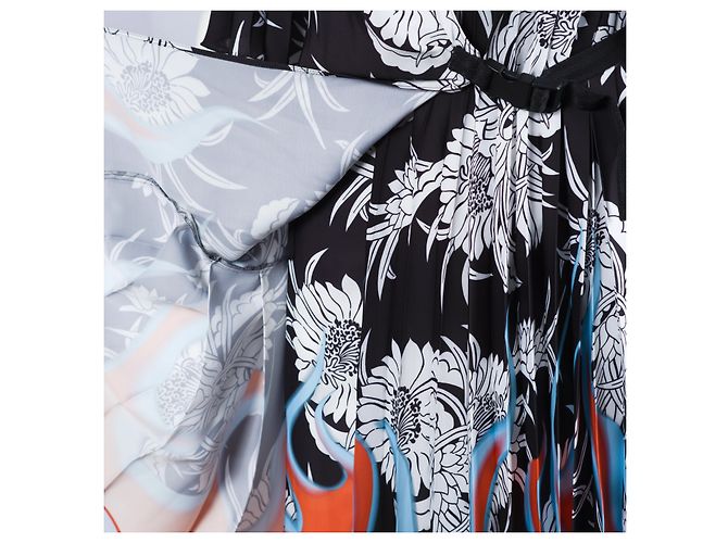 Vestido envolvente con estampado Dahlia Flame de Prada - vista 8