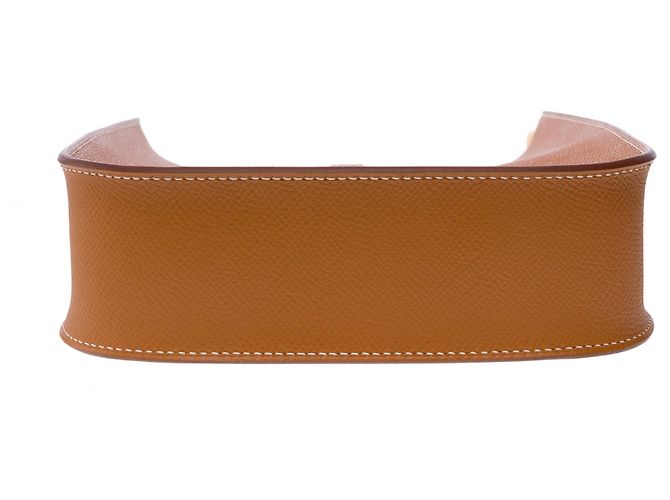 Hermès Borsa HERMES Mini Evelyne in Pelle Dorata - 103322 D'oro - vista 10