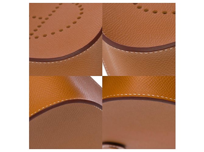 Hermès Borsa HERMES Mini Evelyne in Pelle Dorata - 103322 D'oro - vista 11