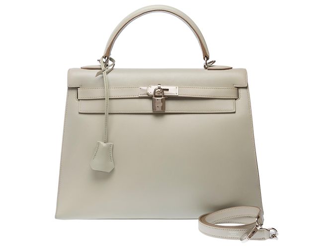Hermès Borsa HERMES Kelly 32 in Pelle Grigia - 103303 Grigio - vista 3