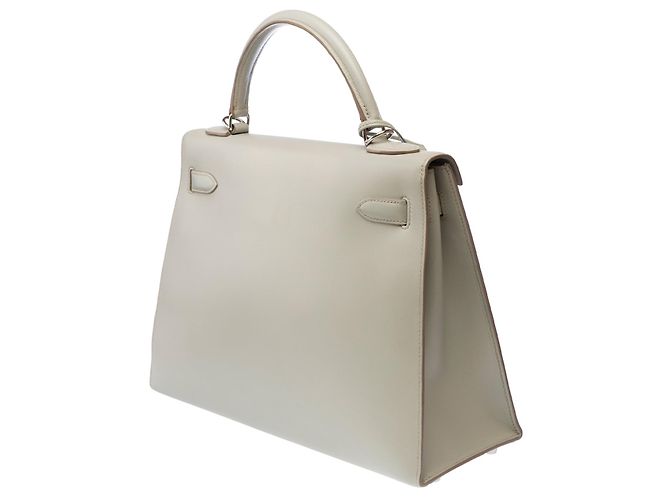 Hermès Borsa HERMES Kelly 32 in Pelle Grigia - 103303 Grigio - vista 6