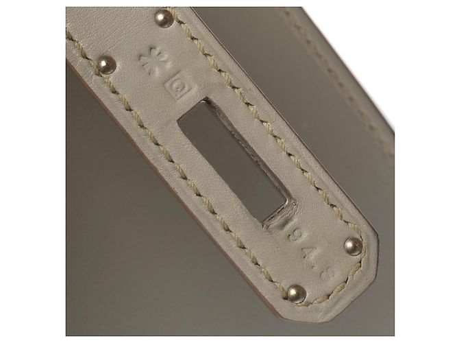 Hermès Borsa HERMES Kelly 32 in Pelle Grigia - 103303 Grigio - vista 8