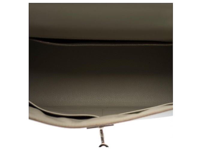 Hermès Borsa HERMES Kelly 32 in Pelle Grigia - 103303 Grigio - vista 9