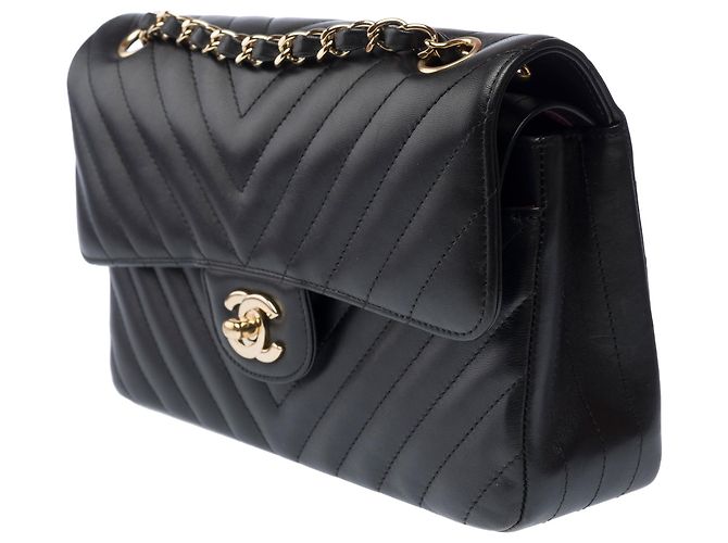 Sac CHANEL Timeless/Classique en Cuir Noir - 103317 - vue 5