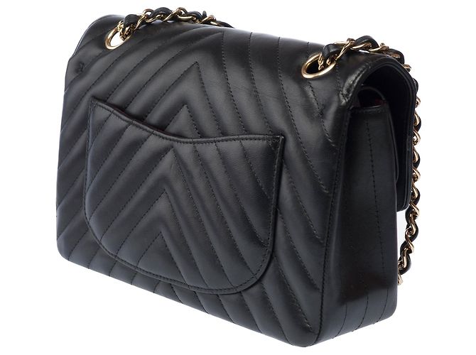 Sac CHANEL Timeless/Classique en Cuir Noir - 103317 - vue 6