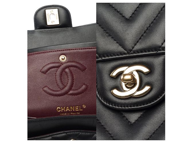 Sac CHANEL Timeless/Classique en Cuir Noir - 103317 - vue 7