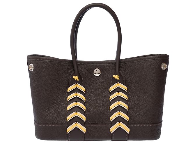 Hermès Borsa HERMES Garden Party in Pelle Marrone - 103323 - vista 4