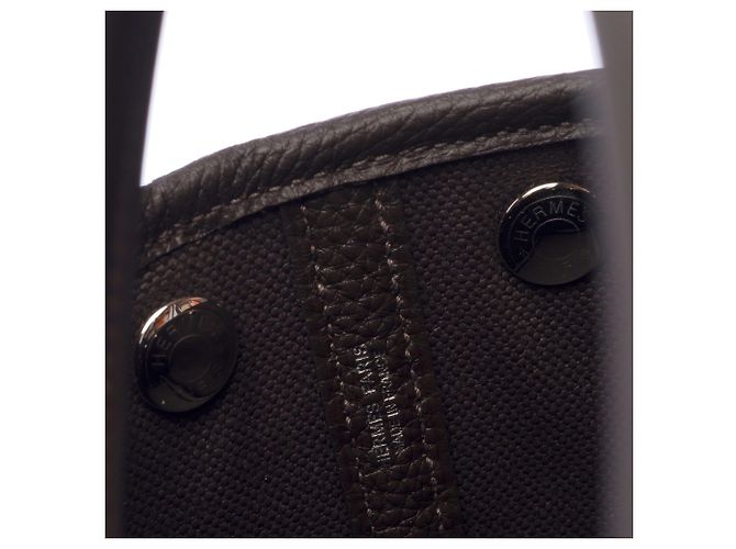 Hermès Borsa HERMES Garden Party in Pelle Marrone - 103323 - vista 7