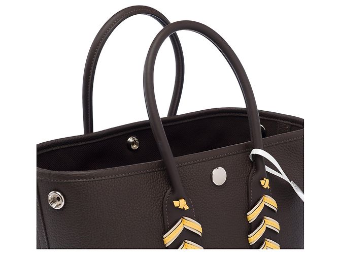 Hermès Borsa HERMES Garden Party in Pelle Marrone - 103323 - vista 8
