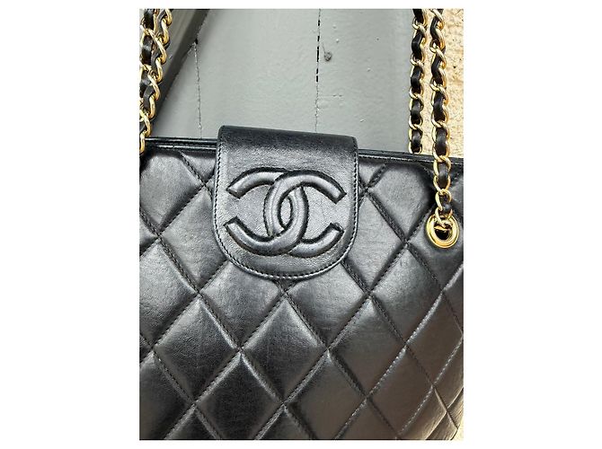 Borsa shopper Chanel Shopping in pelle nera Nero - vista 2