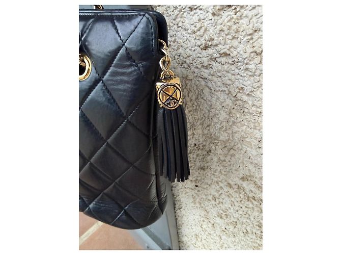 Borsa shopper Chanel Shopping in pelle nera Nero - vista 3