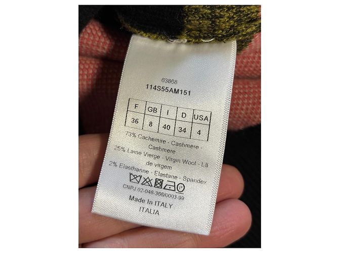 Pullover aus Wolle und Kaschmir von Christian Dior Schwarz Mehrfarben - Ansicht 6