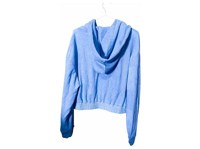 Sudadera con capucha Iceberg Ice Play de terciopelo azul L - vista 3