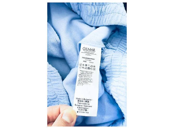 Sudadera con capucha Iceberg Ice Play de terciopelo azul L - vista 4