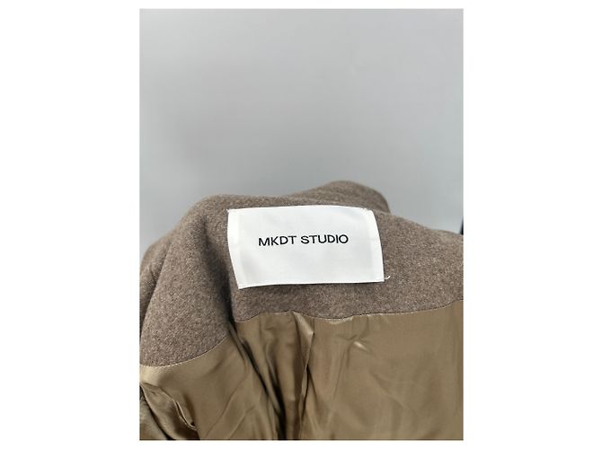 Abrigo largo taupe MKT studio Castaño - vista 5