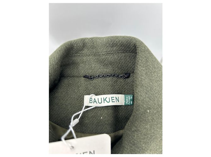 Baukjen Casaco longo verde de lã - vista 7