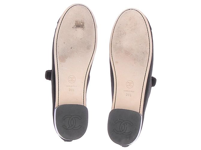 Chanel Samtballerinas Schwarz - Ansicht 7