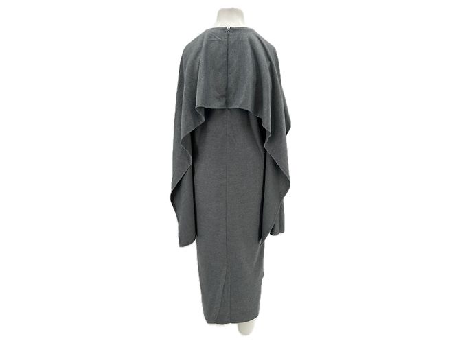Autre Marque Langes graues Kleid mit Wolle - Ansicht 2