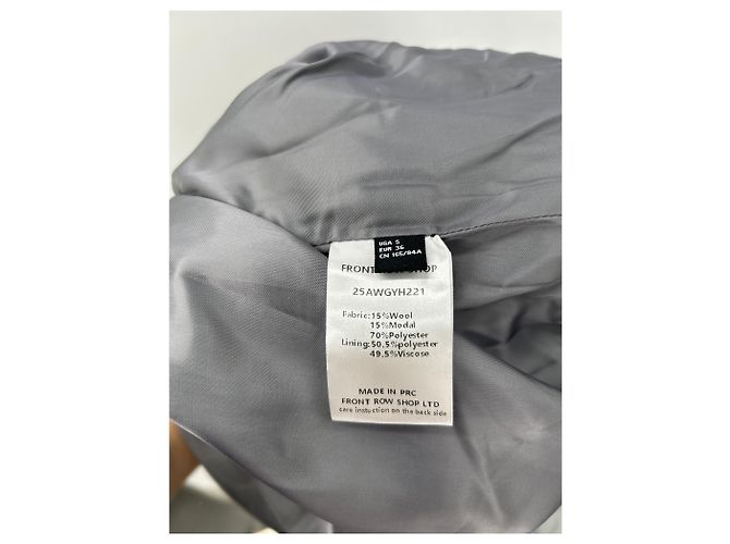 Autre Marque Langes graues Kleid mit Wolle - Ansicht 7