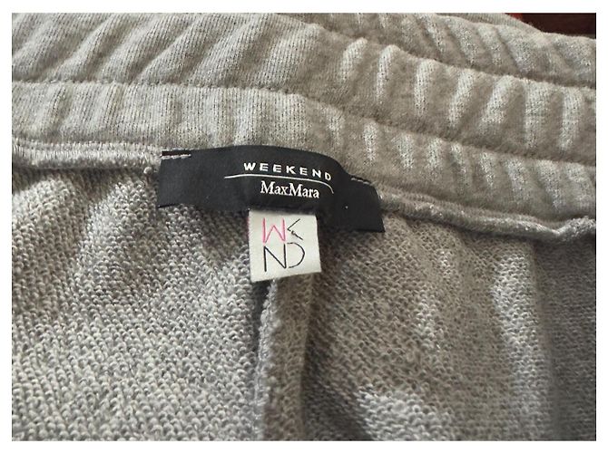 Falda midi Weekend Max Mara gris de algodón XXL - vista 4