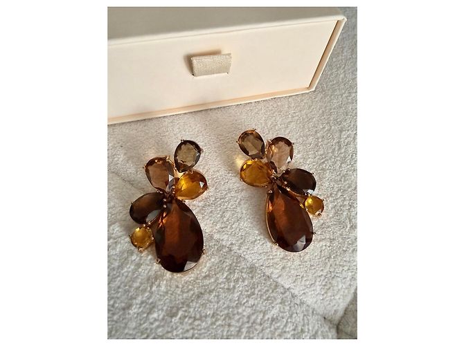 SéZane Orecchini "Miranda" in pietre multicolori Marrone Multicolore D'oro - vista 2