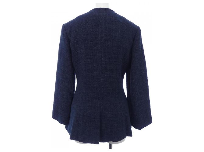 Timeless Chaqueta Chanel sin cuello Azul Azul marino - vista 2