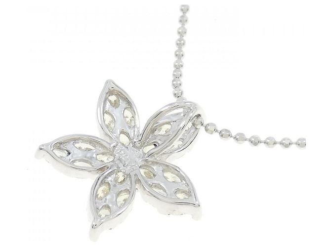 Autre Marque Collana in diamante in oro bianco Au750 a forma di fiore Argento - vista 4