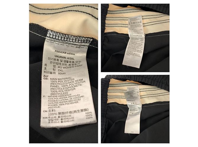 Autre Marque Anti University Polyesterhosen von adidas Schwarz Weiß - Ansicht 4