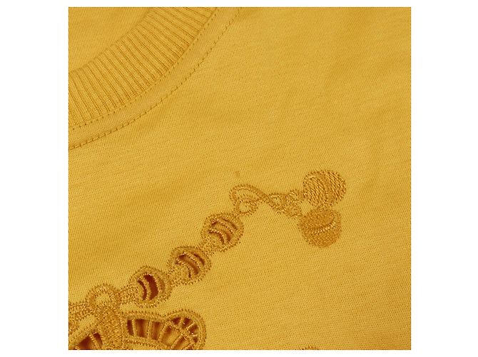 Hermès Top de algodão Hermes Amarelo - vista 5