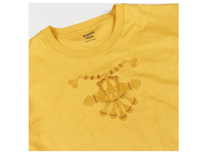 Hermès Top de algodão Hermes Amarelo - vista 8