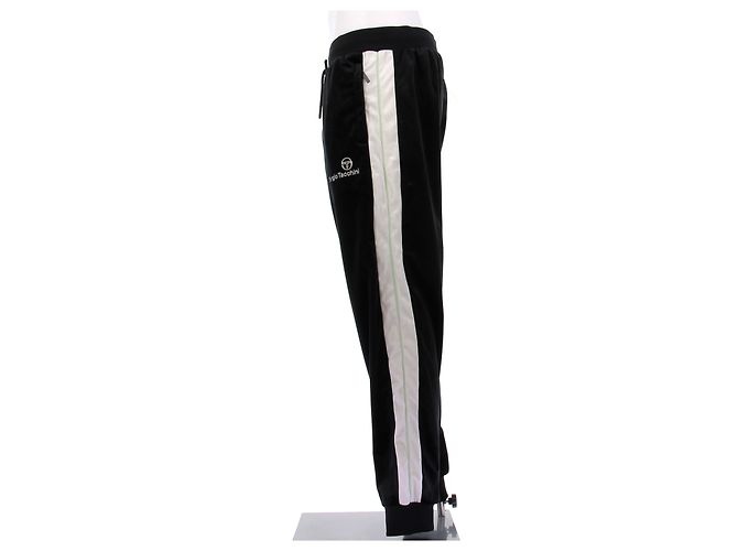 Autre Marque Jogging noir avec bandes blanches sur les côtés Black - view 4