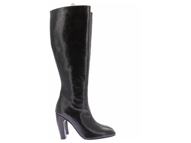 Autre Marque Botas de cuero negras GIA BORGHINI Talla 38 Negro - vista 2