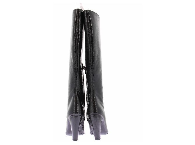 Autre Marque Botas de cuero negras GIA BORGHINI Talla 38 Negro - vista 5