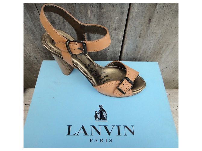 Sandali Lanvin in pelle beige - vista 2