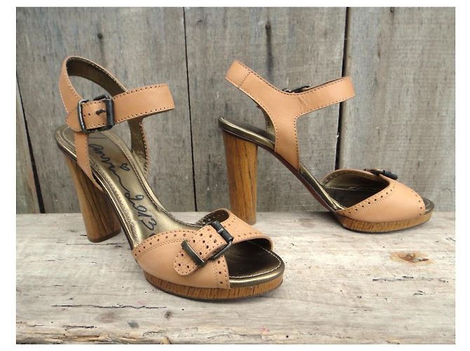 Sandali Lanvin in pelle beige - vista 3