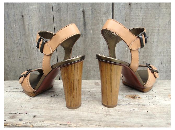 Sandali Lanvin in pelle beige - vista 5