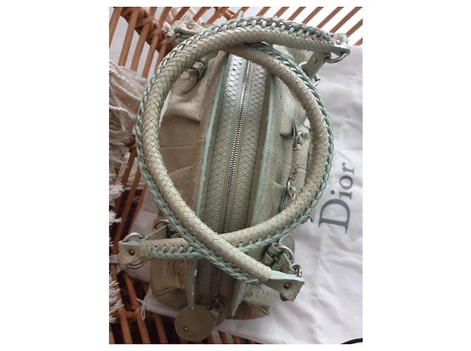 Dior My Dior Handtasche aus Pythonleder Hellgrün - Ansicht 11