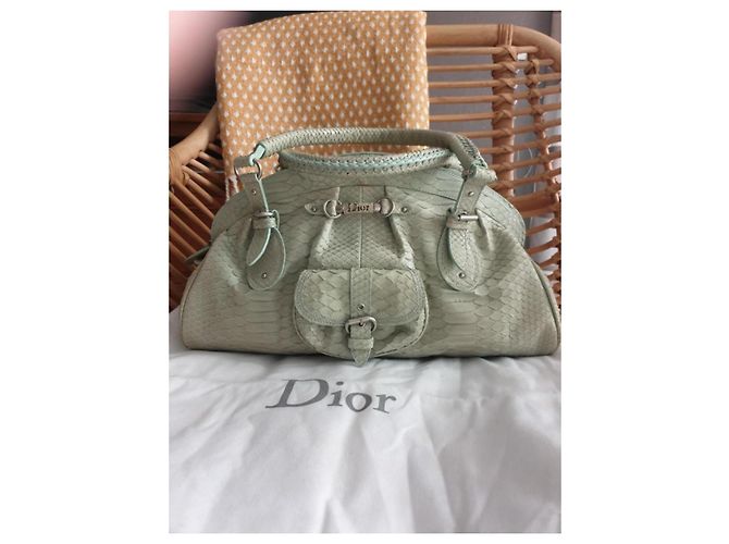 Dior My Dior Handtasche aus Pythonleder Hellgrün - Ansicht 13