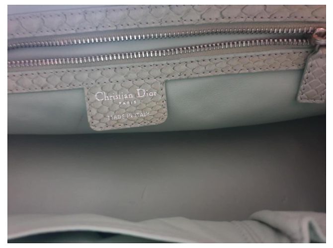 Dior My Dior Handtasche aus Pythonleder Hellgrün - Ansicht 2