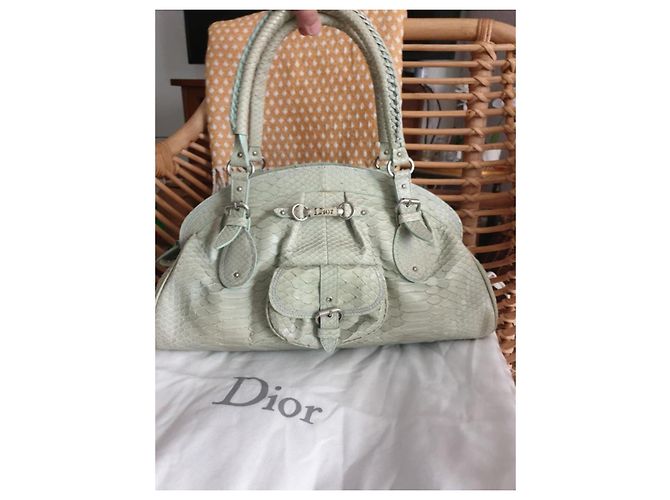 Dior My Dior Handtasche aus Pythonleder Hellgrün - Ansicht 4