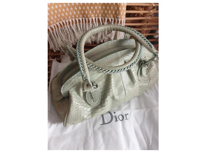 Dior My Dior Handtasche aus Pythonleder Hellgrün - Ansicht 5