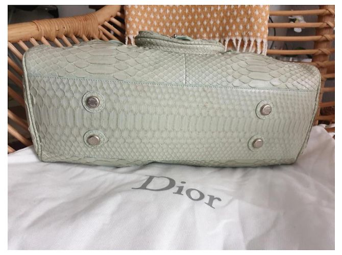 Dior My Dior Handtasche aus Pythonleder Hellgrün - Ansicht 7