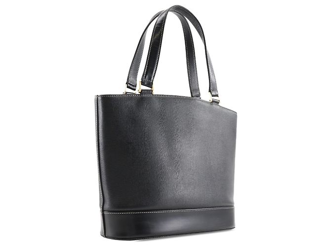Sac fourre-tout en cuir noir Burberry - vue 3