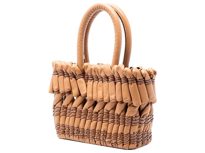 LOEWE Piccola Borsa Tubolare in Nappa Marrone - vista 2