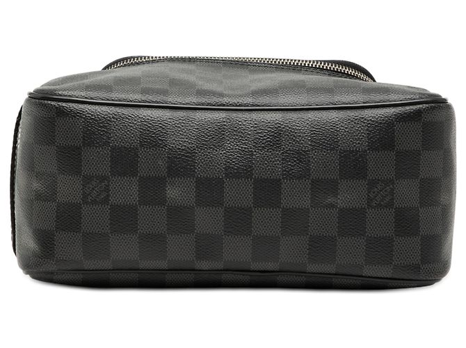 Pochette da Toilette Damier Graphite Nera Louis Vuitton Nero - vista 3