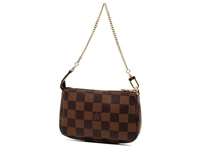 Mini Pochette Accessoires Damier Ebene Marrone Louis Vuitton - vista 2